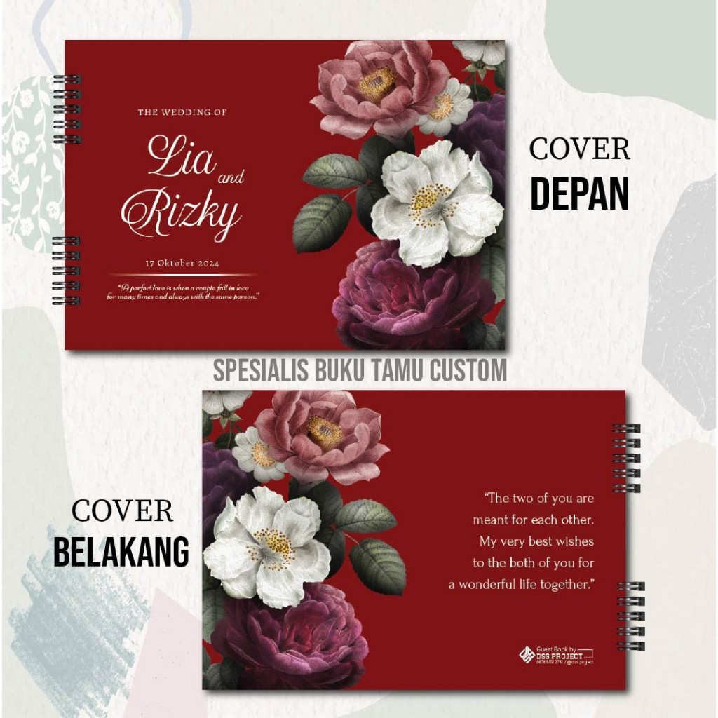 Wedding Guest Book Custom/ Buku Tamu Unik/ Buku Tamu Custom/ Buku Tamu Pernikahan