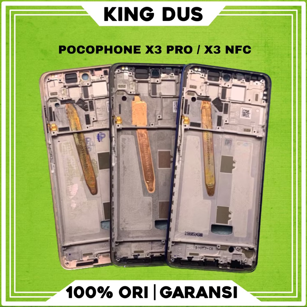 FRAME MIDDLE TULANG TENGAH RANGKA LCD XIAOMI POCO POCOPHONE X3 PRO / X3 NFC ORIGINAL COPOTAN