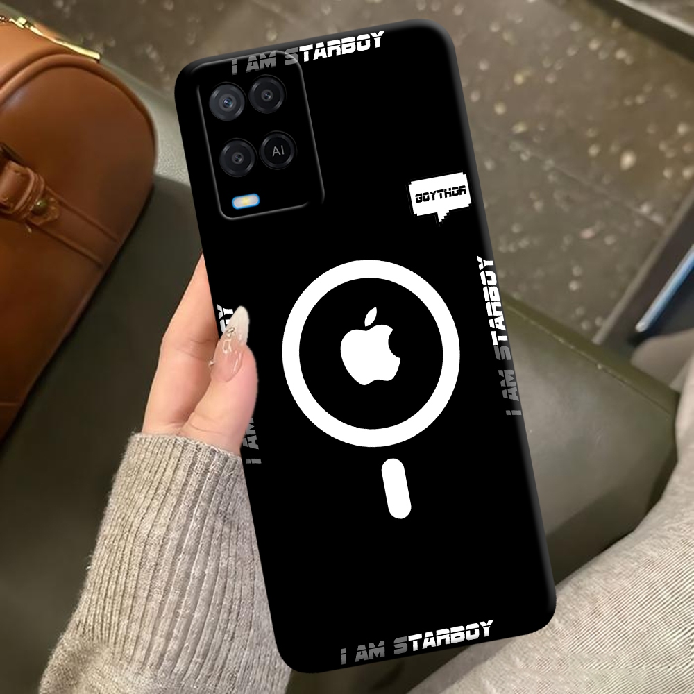 Premium Case Mewah OPPO A54 Full Cover Casing Ponsel - Desain MAGSAFE RING IPHONE Cool - Softcase Pr