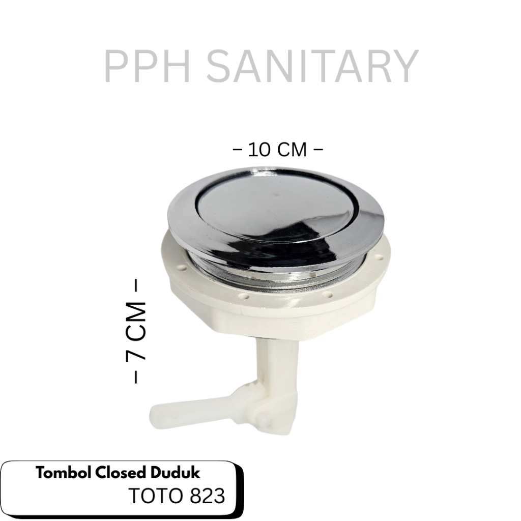 (1 pcs) Tombol kloset duduk anti bocor TOTO model CW823J-B5805-G-STIV1 // Flush / Tombol, Engkol / S