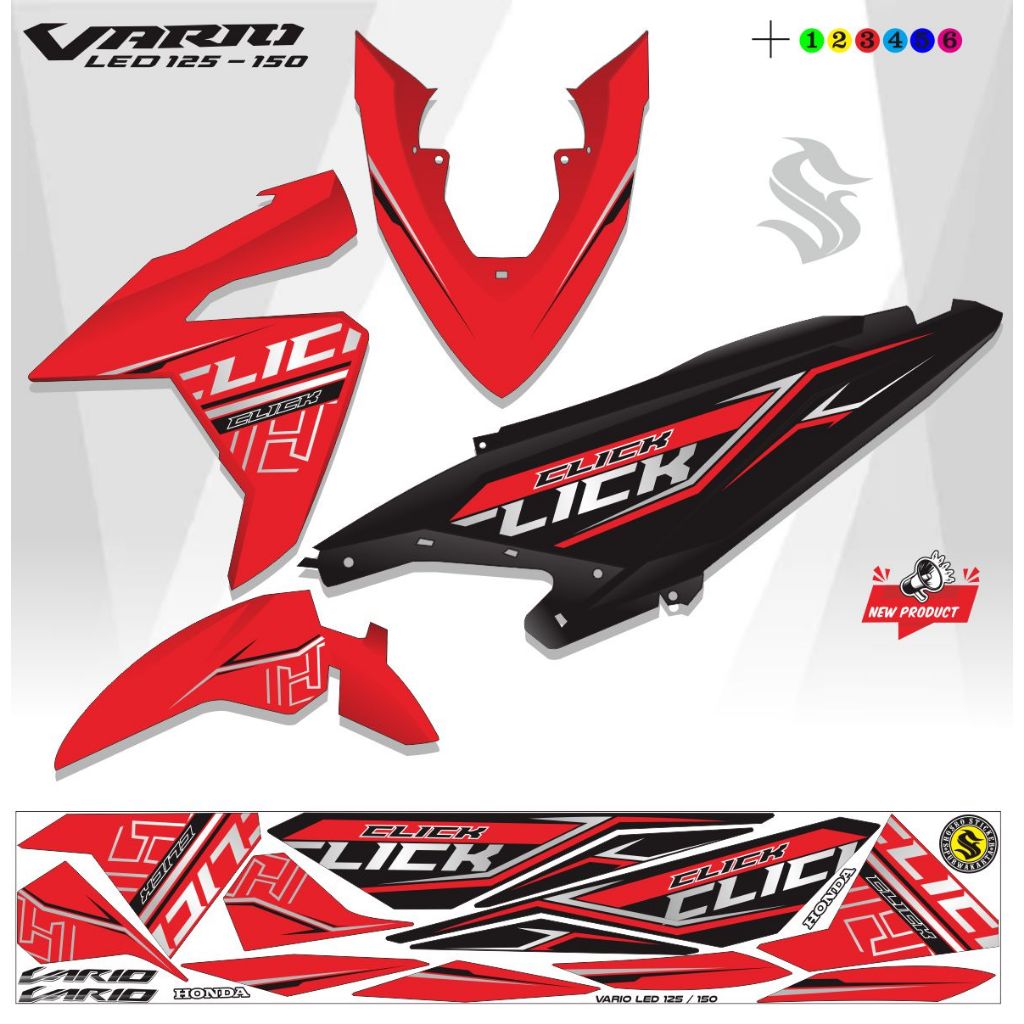 STRIPING STIKER MOTIF KEREN MOTOR VARIO LED / VARIO 125 / 150