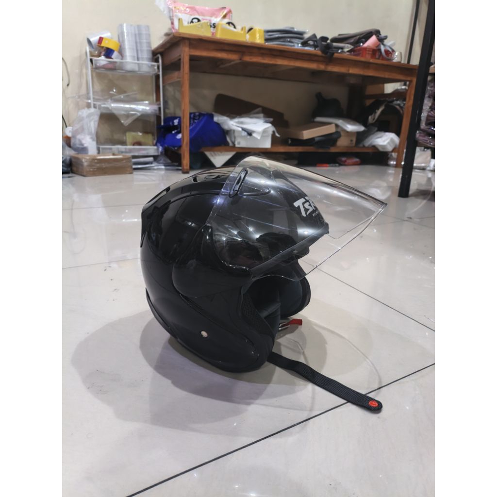 helm arai half face ram 4 hitam glosy
