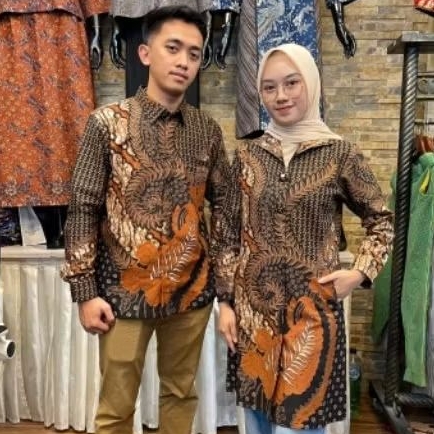 batik couple keluarga / batik kondangan premium