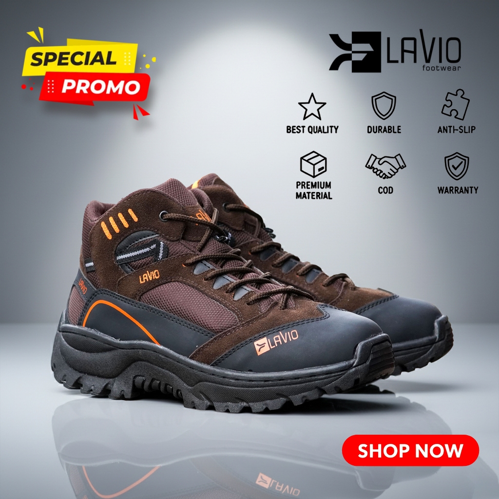 Sepatu Wanita Boots Safety Ujung Besi Lavio Galen - Perlindungan & Gaya