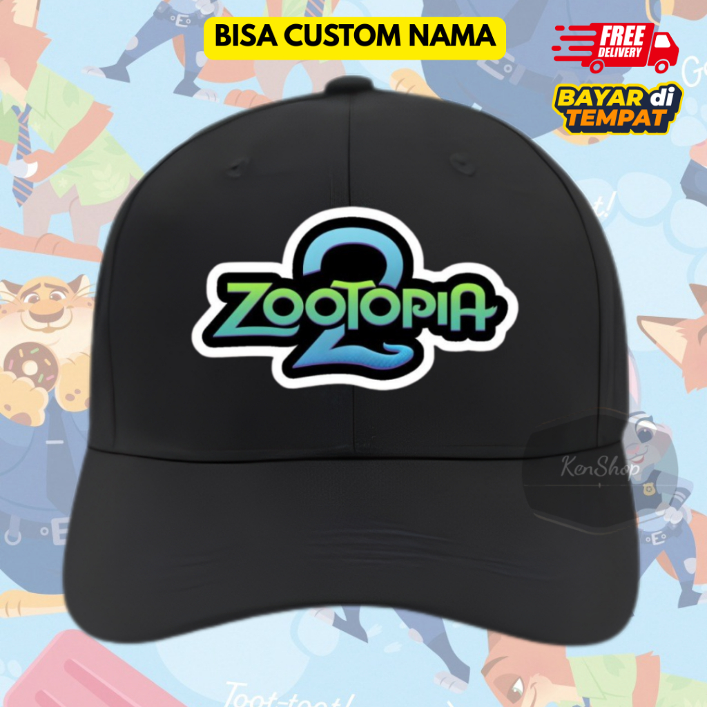 KENSHOP - TOPI DEWASA ANAK ZOOTOPIA VIRAL BISKOP CUSTOM NAMA