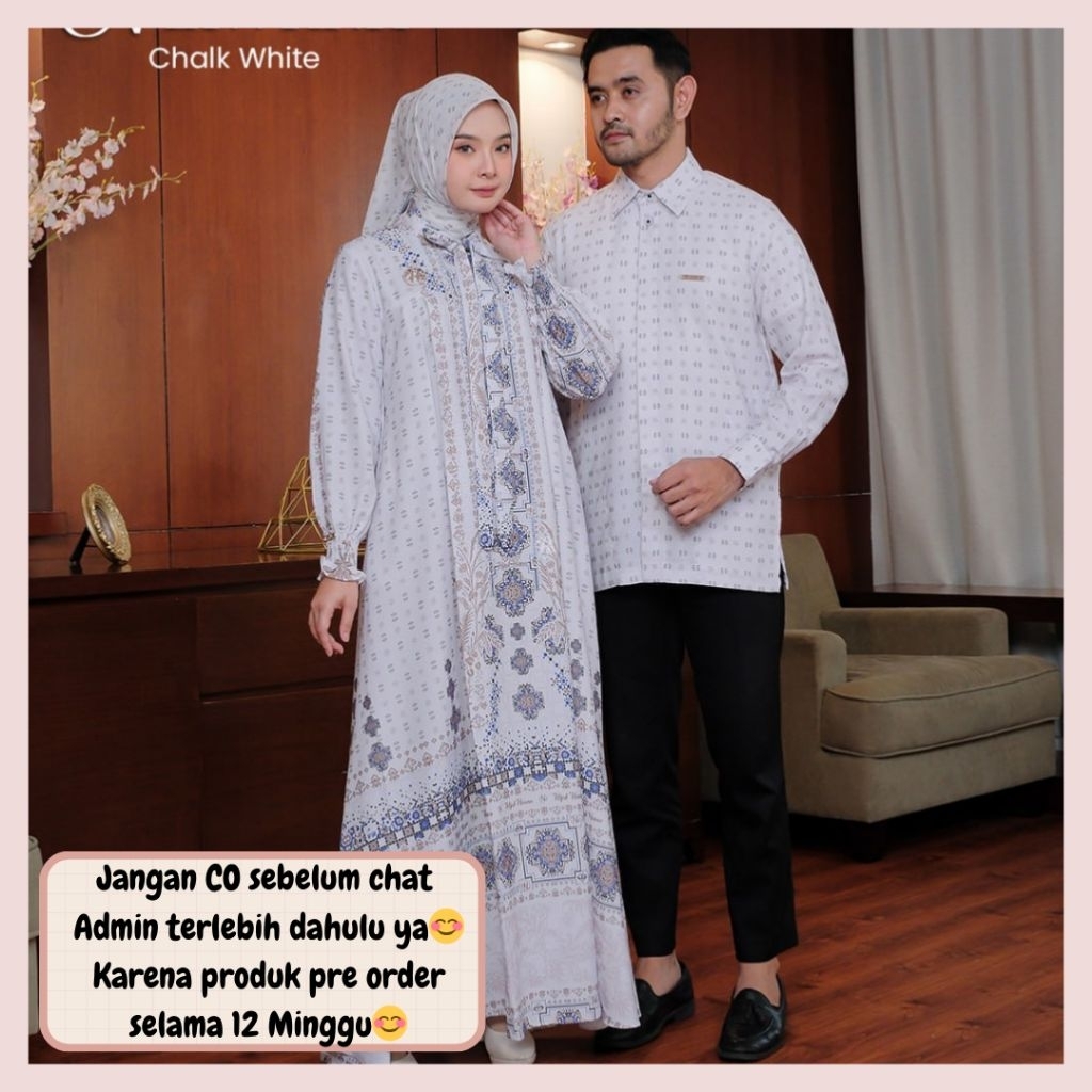 Nirwana couple lebaran 2026 by Hijab hasna OPEN PRE ORDER (READY FEBRUARI 2026) family set gamis Kok