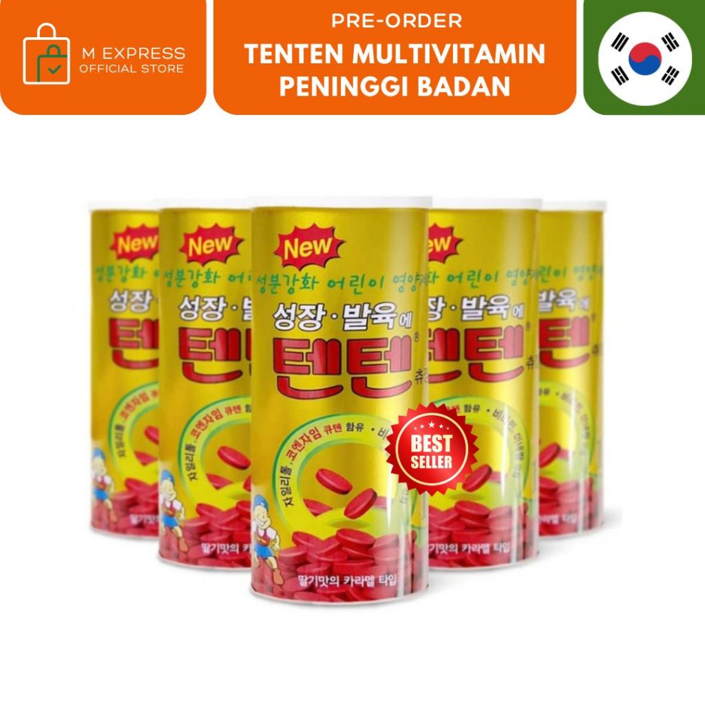 TENTEN MULTIVITAMIN KALENG 120s - vitamin gingseng peninggi badan