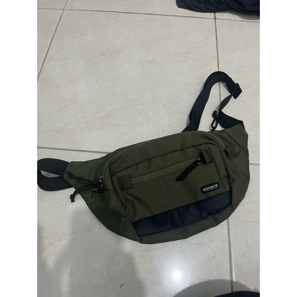 preloved tas waistbag EIGER ori army
