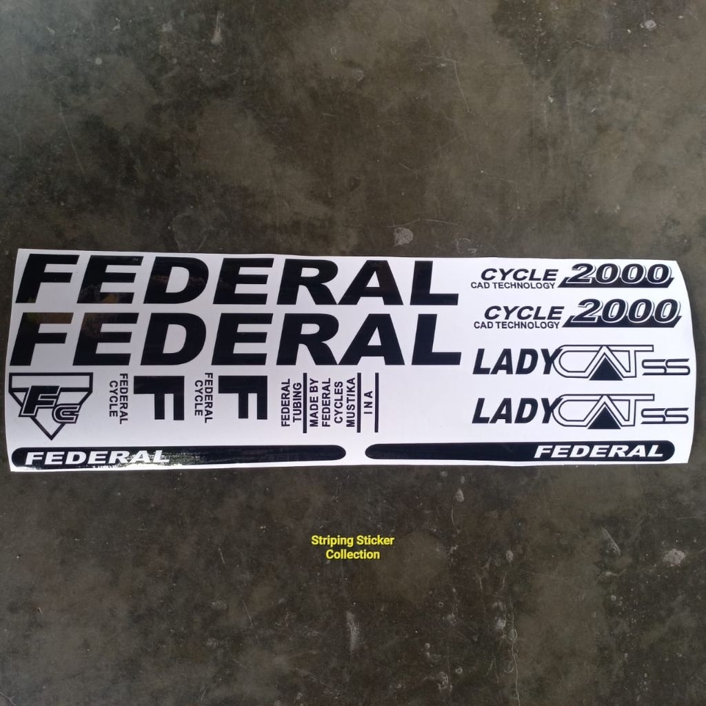 Cutting Sticker Sepeda FEDERAL FC 2000 LADY CAT