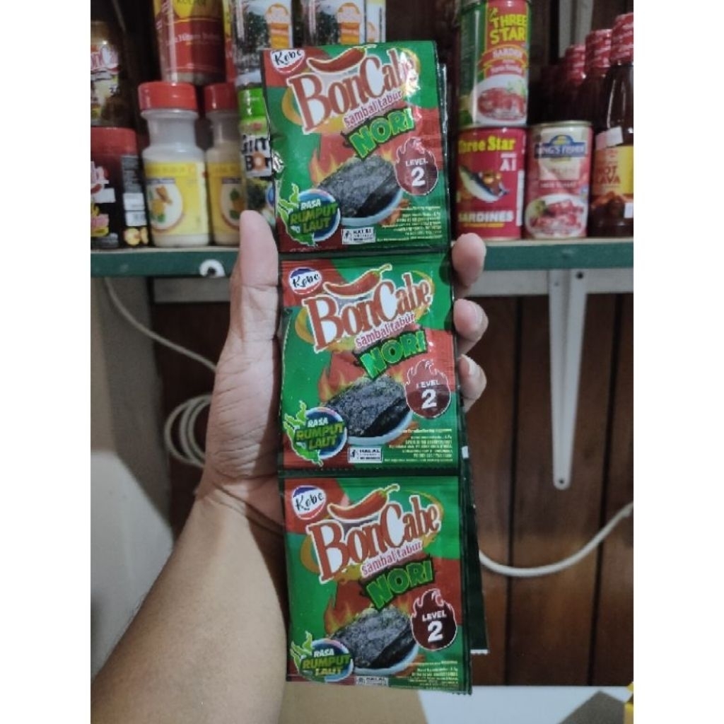 kobe bon cabe nori level 2 1renceng isi 12sachet