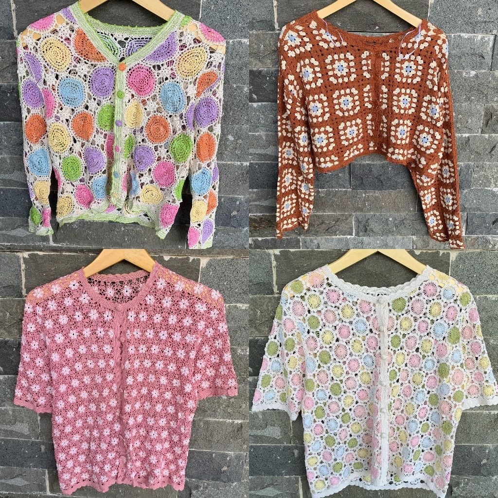 Cardigan crochet premi cardigan
