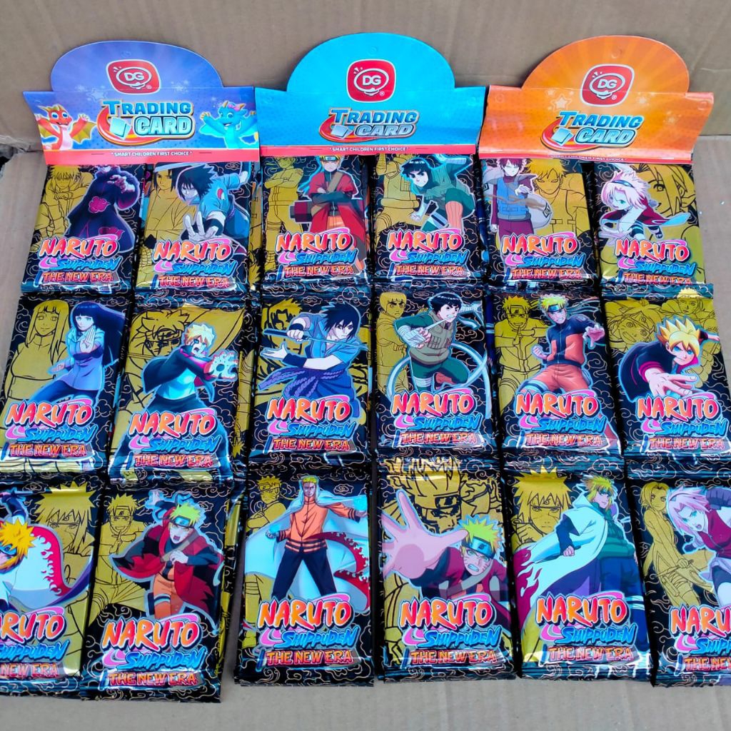 12 Sachet Mainan Kartu NARUTO SHIPPUDEN THE NEW ERA EMBLEM Boboiboy Galaxy 2 DG Trading Card Game Gr