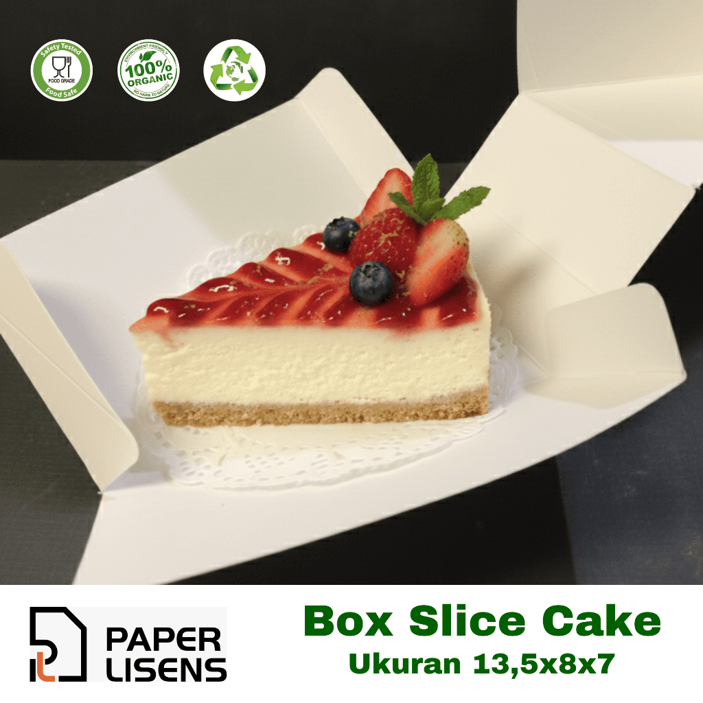(50 Pcs) Box Slice Cake / Kemasan Kue / Wadah Roti / Packaging Kue / Packaging Roti / Roti Potong / 