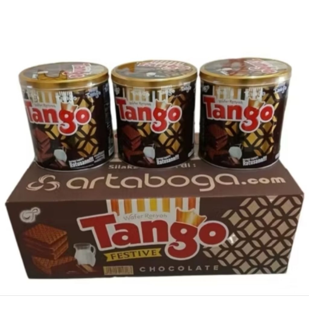 wafer tango kaleng coklat & vanila