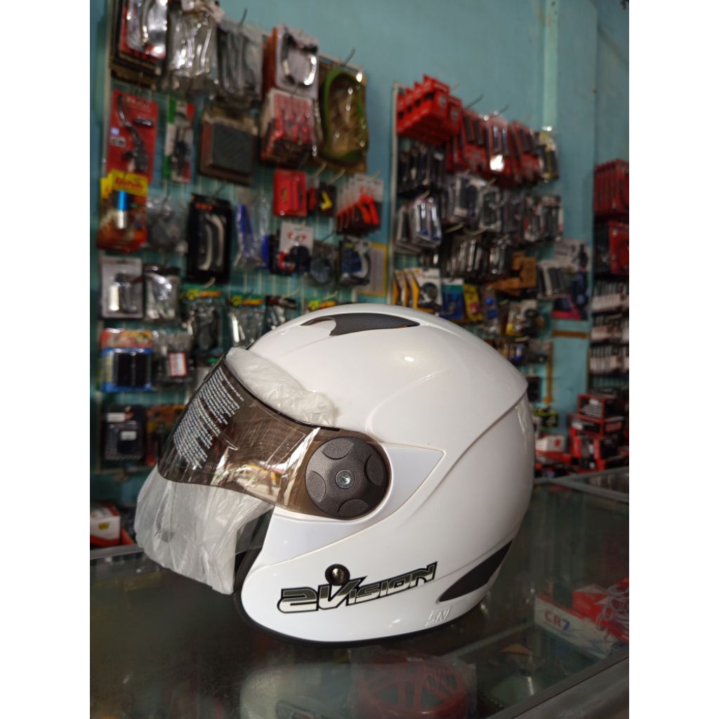 HELM KYT 2VISION WHITE (ukuran L)