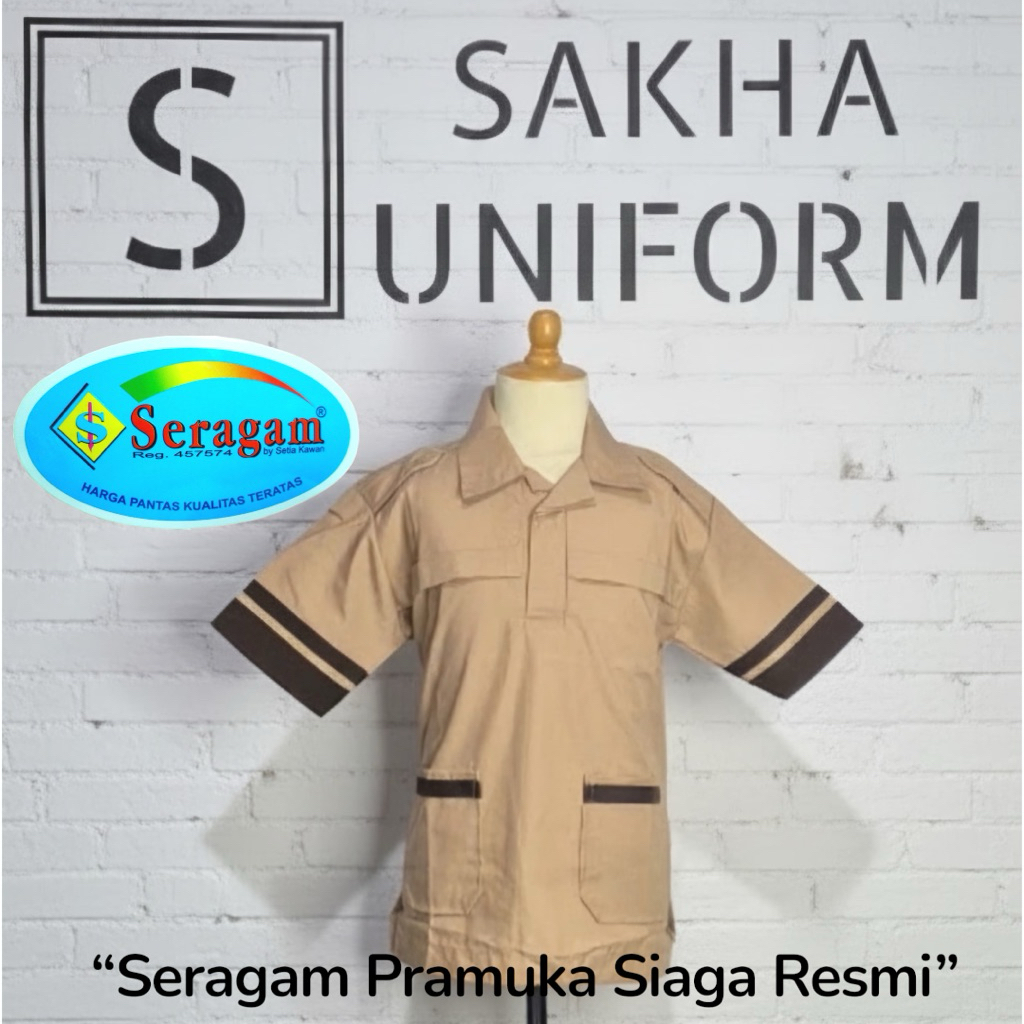 Baju Seragam Pramuka SD Siaga Lengan Pendek Merk SERAGAM