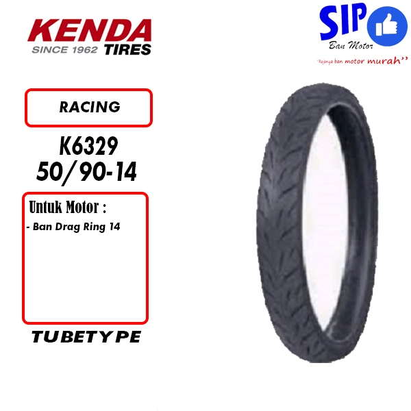 Ban Motor Racing Kenda K6329 50/90 ring 14 Tubeless Untuk Motor Drag