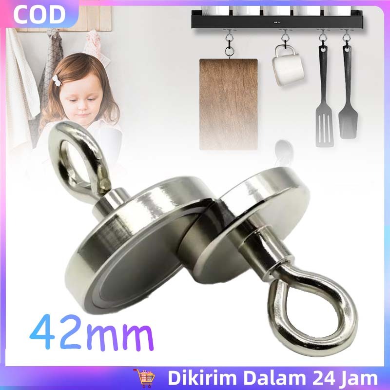 42mm Magnet Hook Neodymium Neodymium Magnet Kuat Tidak Memerlukan Pengeboran Neodymium Magnet Magnet