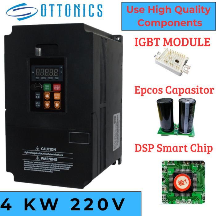 Inverter Ottonics 4 KW 4KW 220V Input 1 / 3Phase 220V - Output 3Phase 220V Inverter 1Phase 220V ke 3