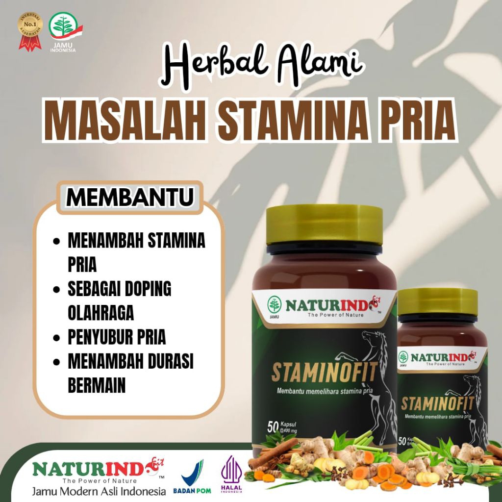 STAMINOFIT Obat Stamina Pria Stamina Tubuh Daya Tahan Tubuh Dewasa Herbal Alami