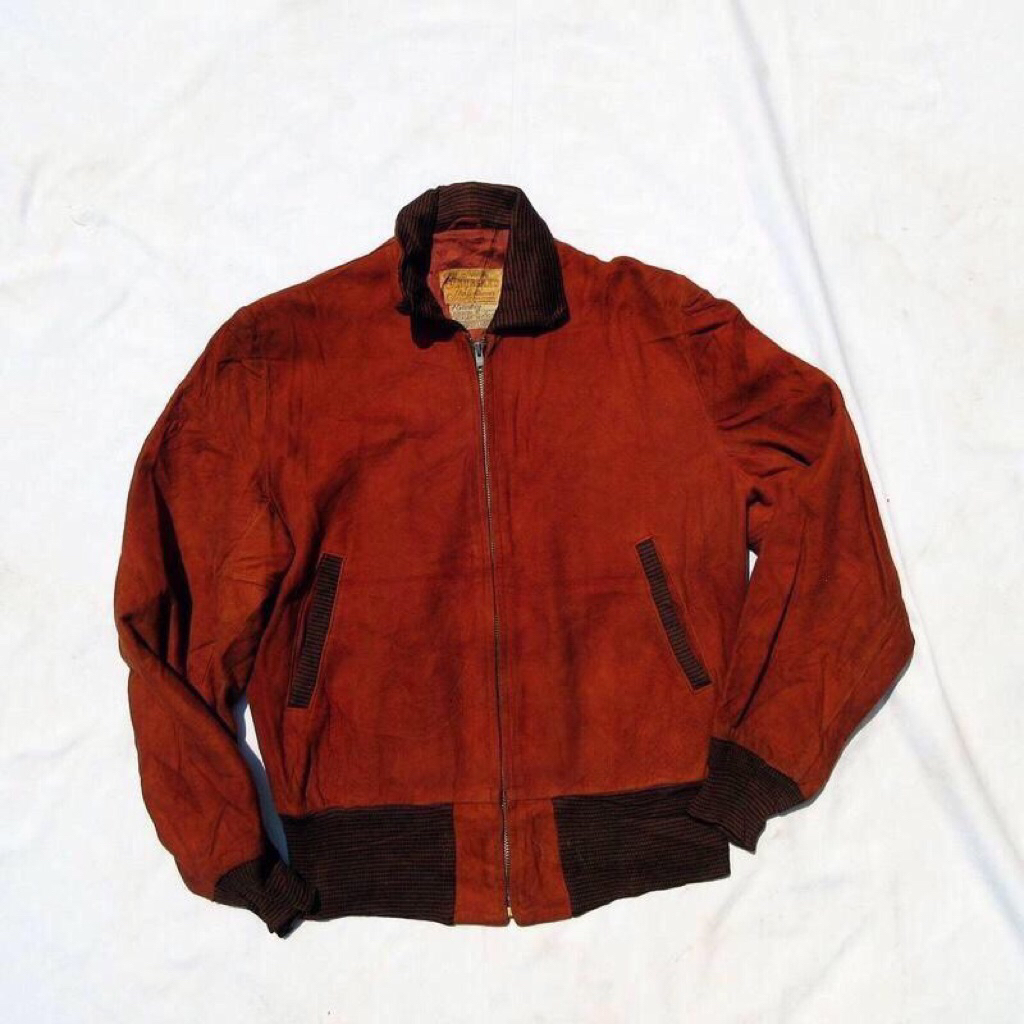 Harrington Jacket Genuine 1950’s KURLAND star sportswear Front Quarter Horsehide Leather Jacket Coat
