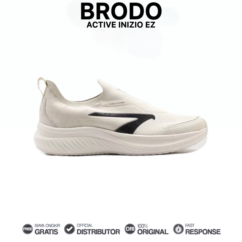 Brodo Active Inizio EZ Sepatu Sneakers Casual Pria Wanita Unisex Harian Fashion Keren Original 100%