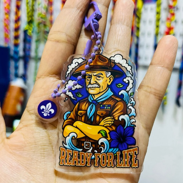 Keychain acrylic Baden Powell edisi 22 Februari hari Baden powell