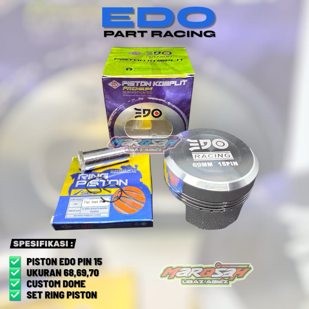 PISTON EDO CUSTOM DOME PISTON TIGER MENTAH EDO 68 69 70 PIN 15