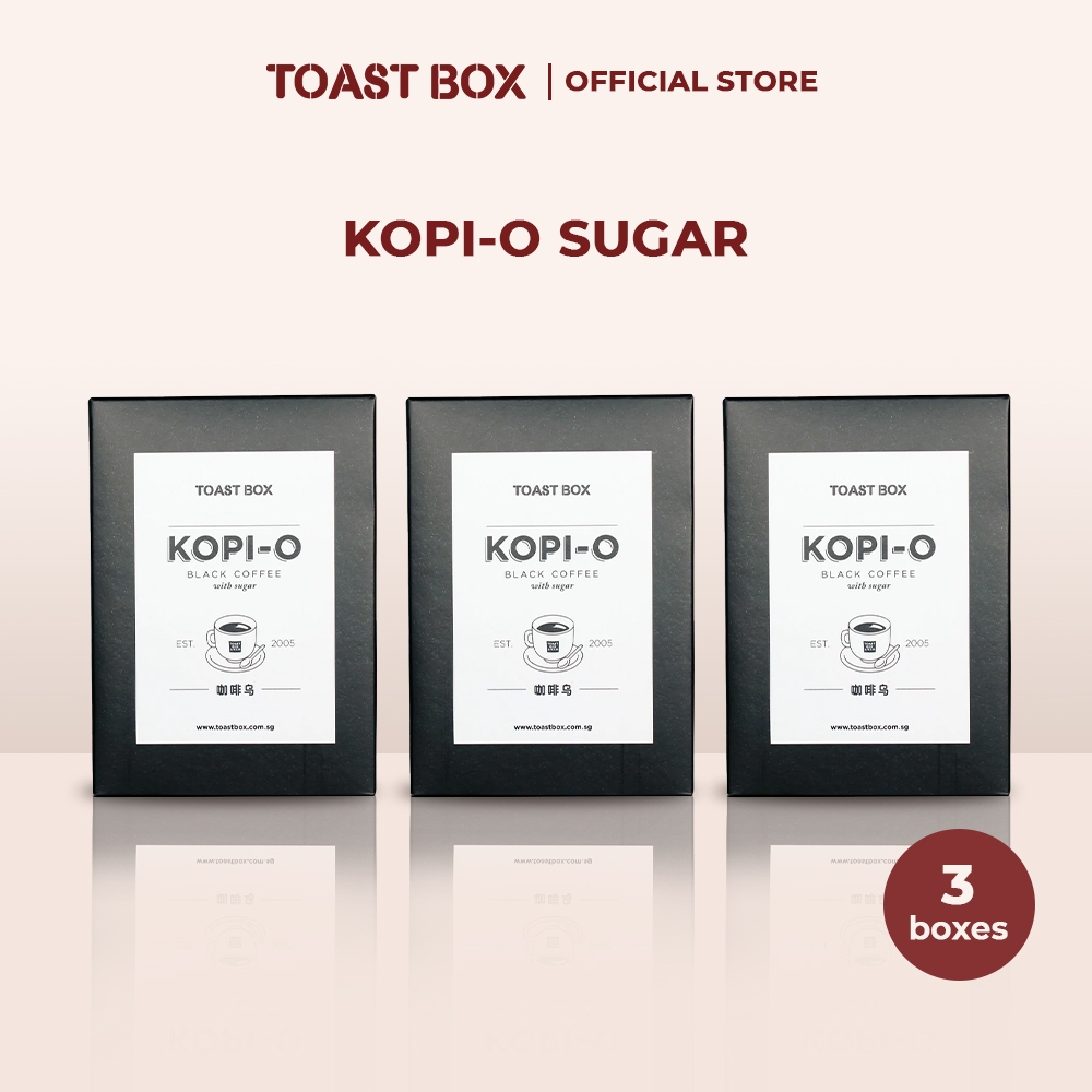 Toast Box Kopi - O Sugar (6 Sachet x 22 gr) - Kopi Dengan Gula (3 Pcs)