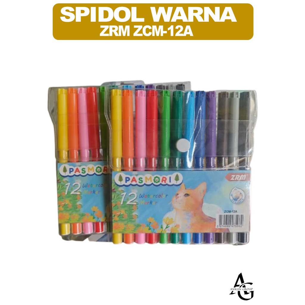 SPIDOL BRUSH MARKER ZRM / PASMORI WATER COLOR MARKER 12 WARNA