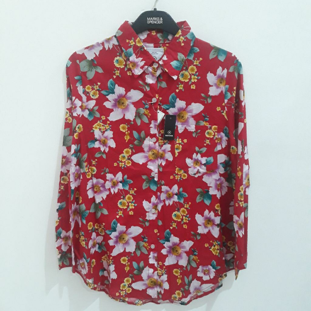 Kemeja Blouse Motif cewek dewasa Nevada Matahari