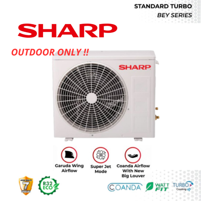 OUTDOOR AC SHARP AH-A9BEY SPLIT 1 PK STANDARD BARU