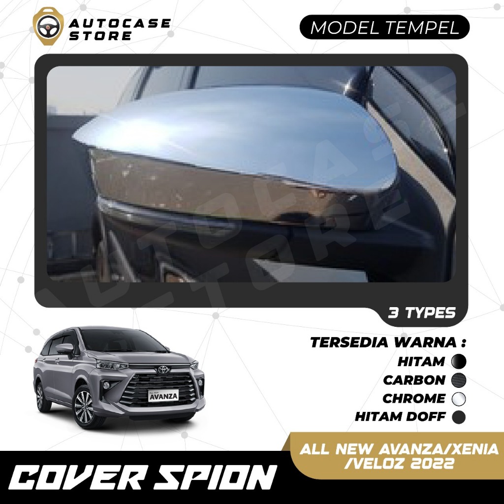 COVER SPION ALL NEW AVANZA/XENIA/VELOZ 2022 2023 2024 2025 UP MODEL TEMPEL PNP AKSESORIS MOBIL