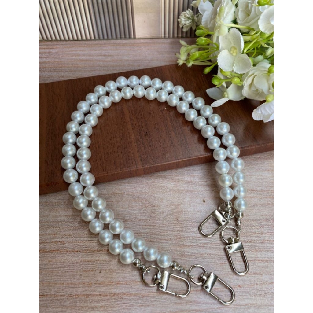 Tali Tas mutiara putih 30cm
