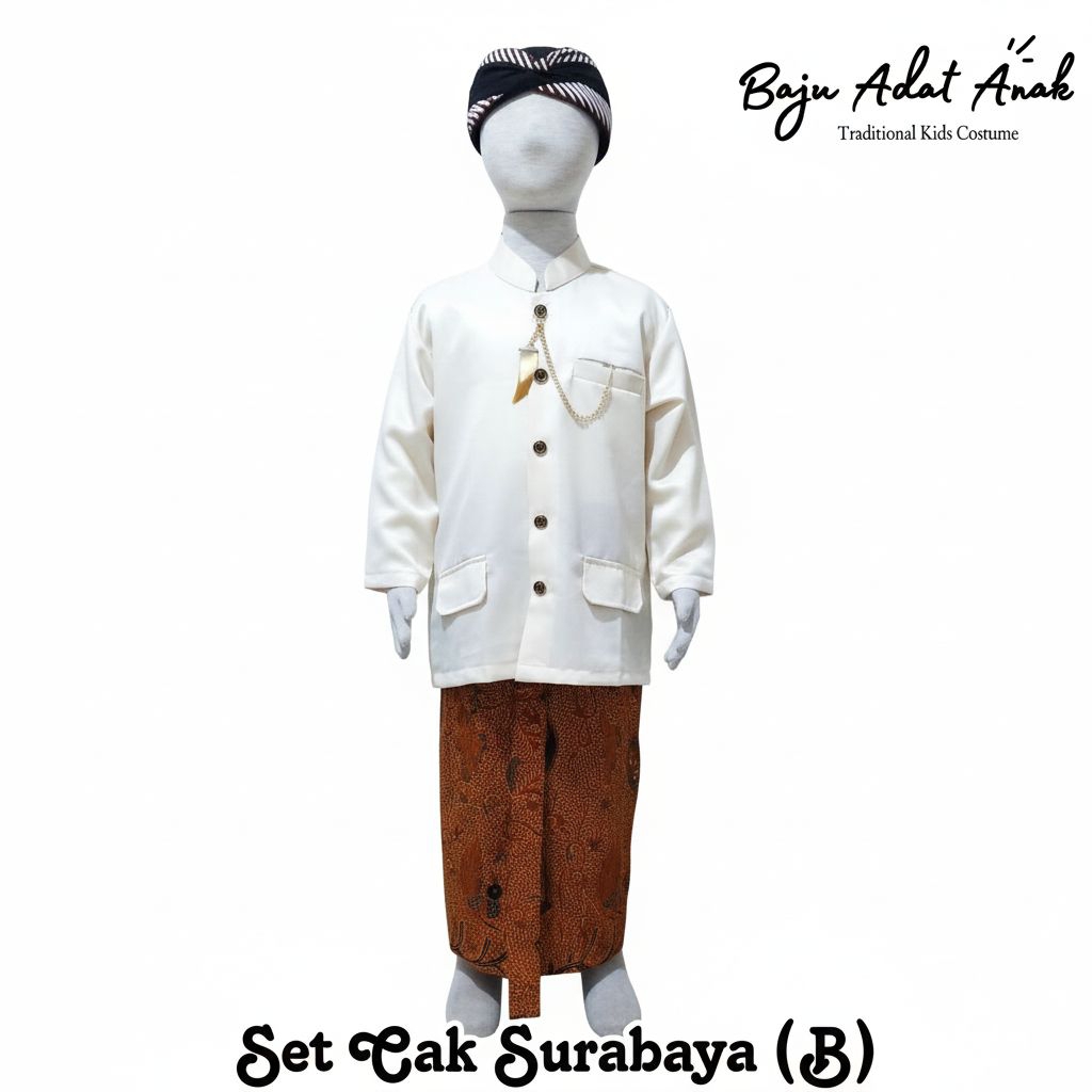 BAJU ADAT JAWA TIMUR ANAK LAKI-LAKI | BAJU CAK SURABAYA | CAK NING SURABAYA ANAK LAKI-LAKI | BAJU TR