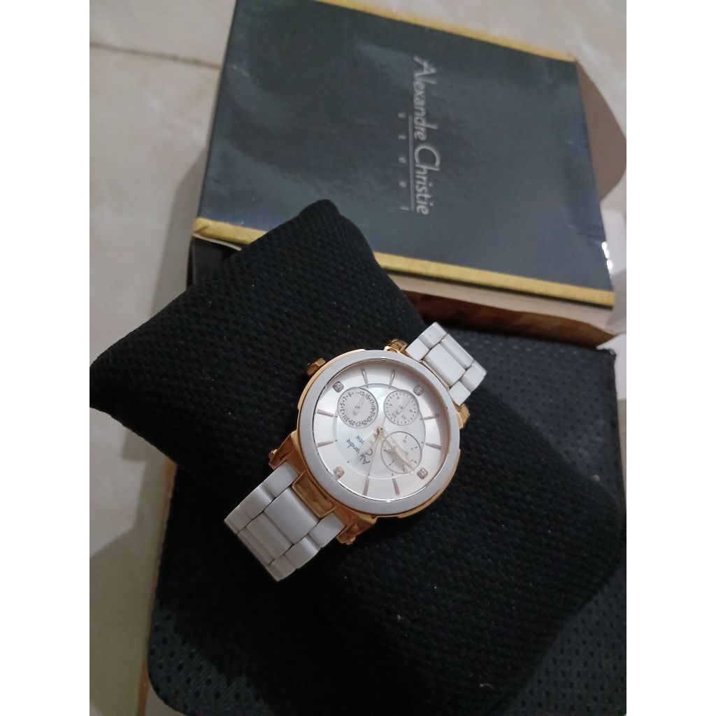 Jam Alexander Christie / AC 2517 BF /ceramic /prelove / jam tangan