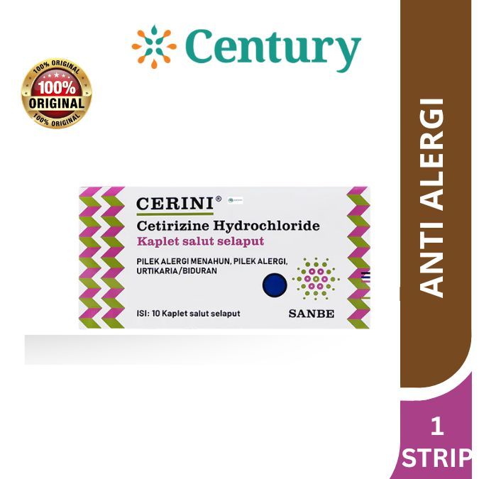 Cerini 10mg Tablet (per Strip) /Anti Histamin /Anti Alergi