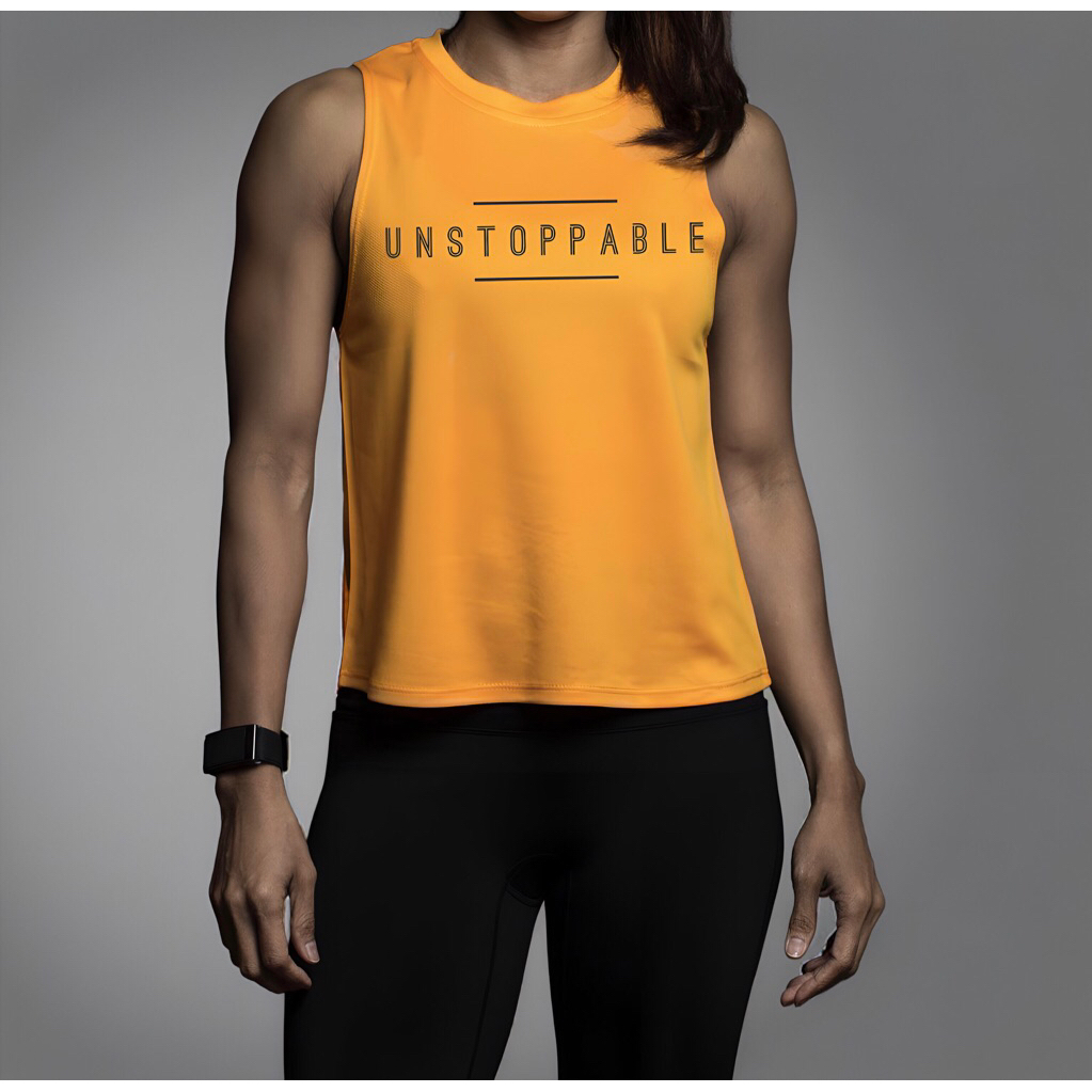 DVOTD - Crop Tank Top Sleeveless Top Crop Top Loose Top Low Cut Top Unisex Kaos Gym & Kaos Olahraga 
