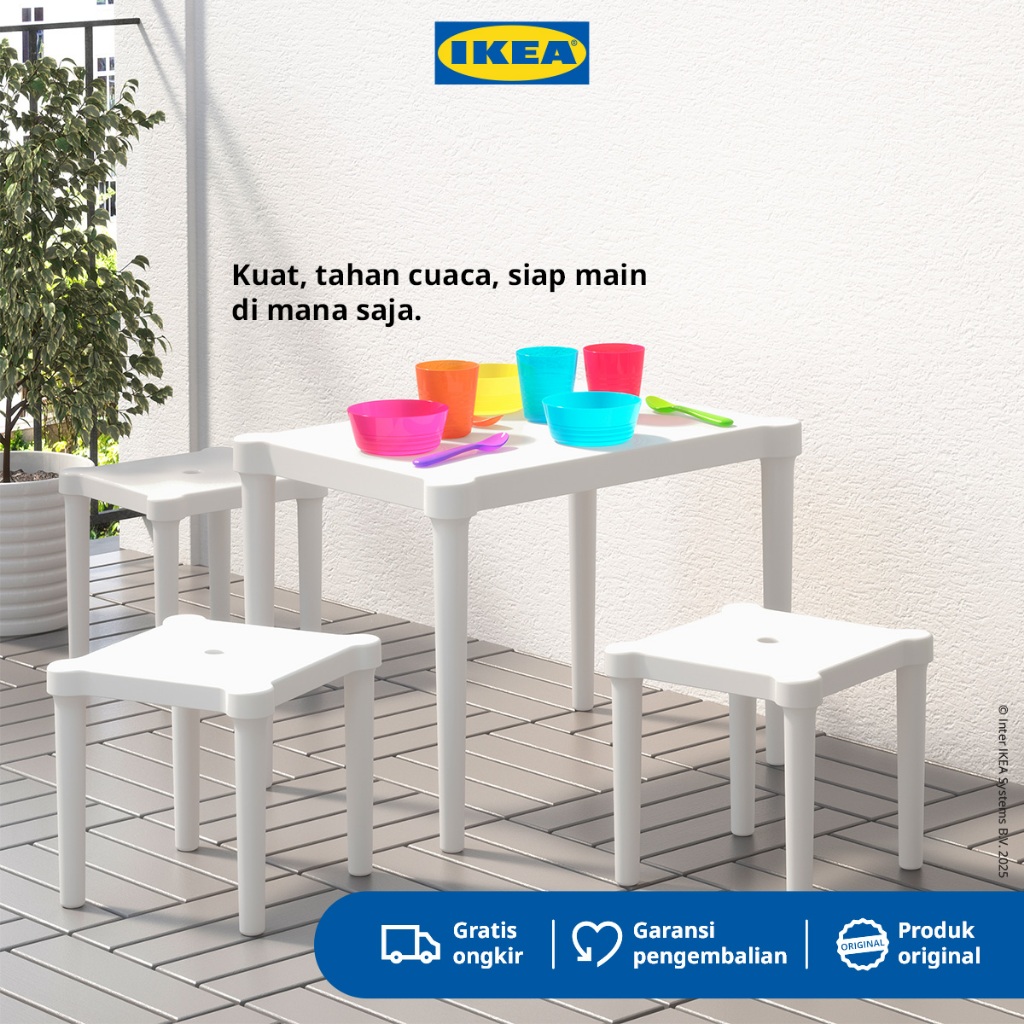 IKEA UTTER Meja Belajar Kecil Anak Dalam/Luar Ruangan