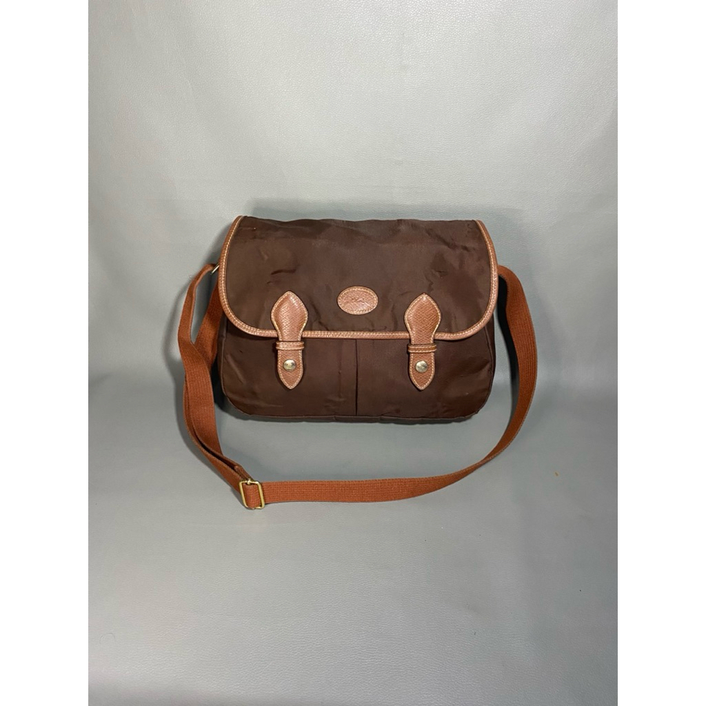 Vintage Longchamp Paris Le Pliage Nylon+Leather Flap Crossbody Bag–France/ Vintage Longchamp  Messen