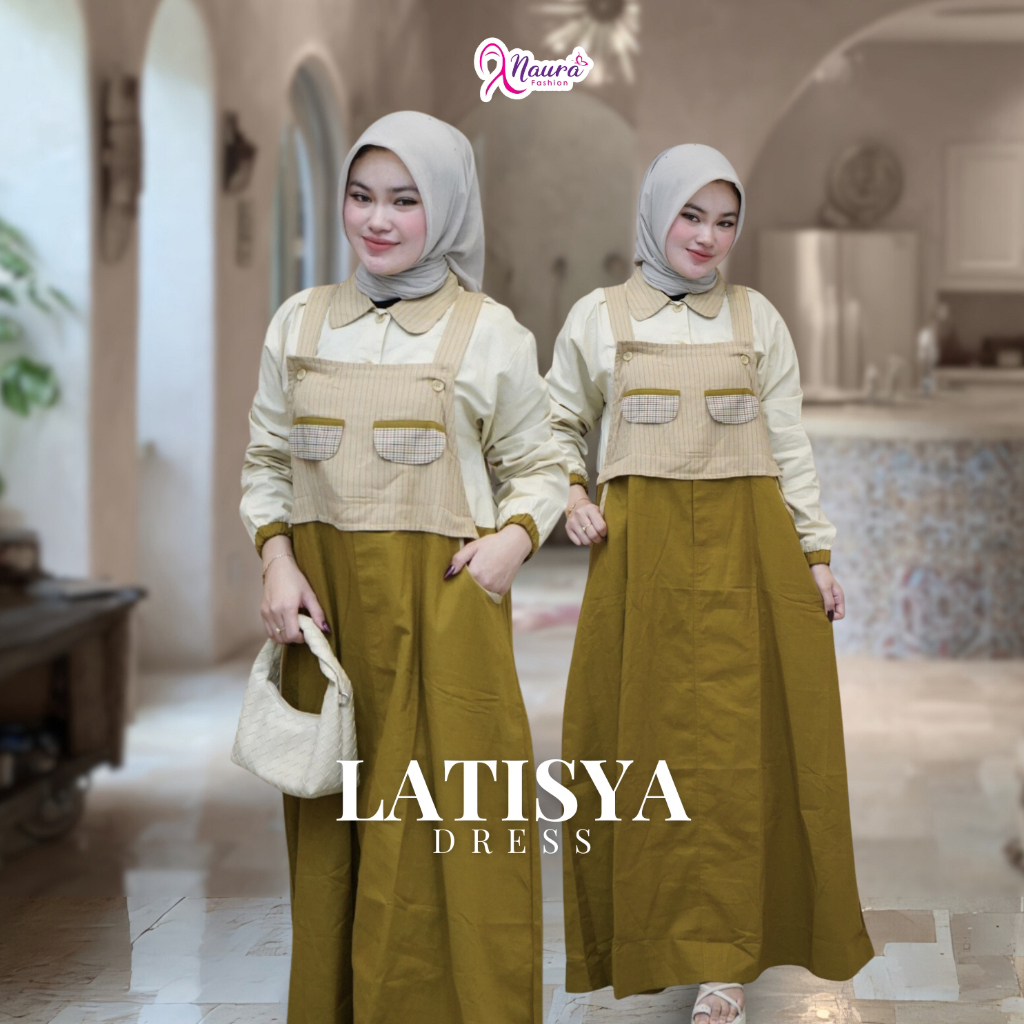 Latisya Dress - Gamis Overall -  Muslim Wanita