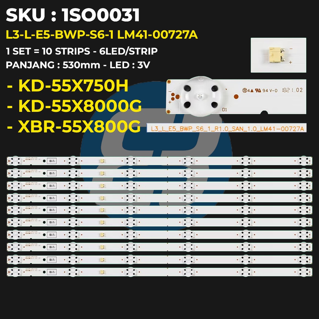 Backlight TV SONY 55 Inch KD-55X750H XBR-55X800G KD-55X8000G L3-L-E5-BWP-S6-1 LM41-00727A