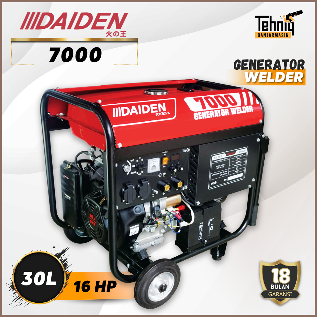 DAIDEN GENERATOR WELDER 7000 / Mesin Las Genset Listrik 5000 Watt / Generator Welding DAIDEN