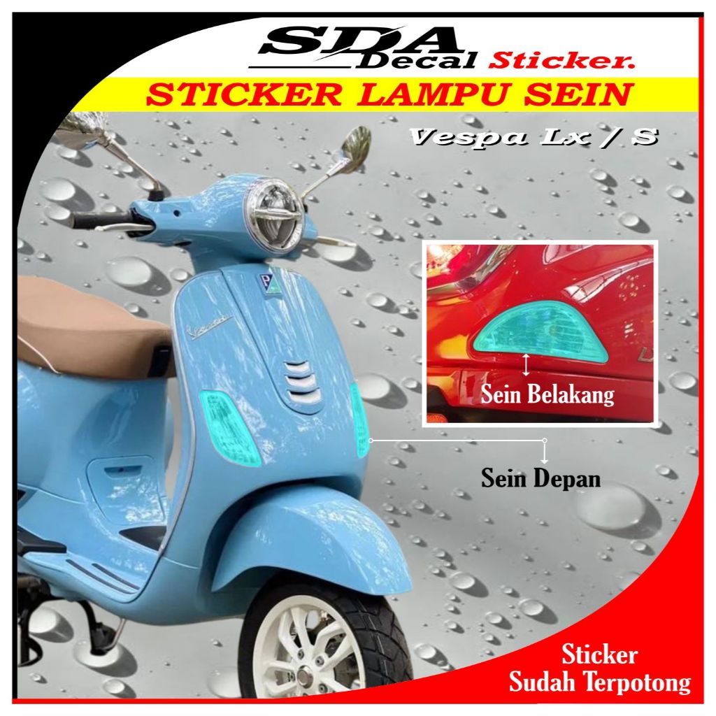 Stiker Lampu Sein Vespa LX / S 125/150 | Stiker Lampu Sein Vespa LX |  Stiker Pelindung Lampu Sein V