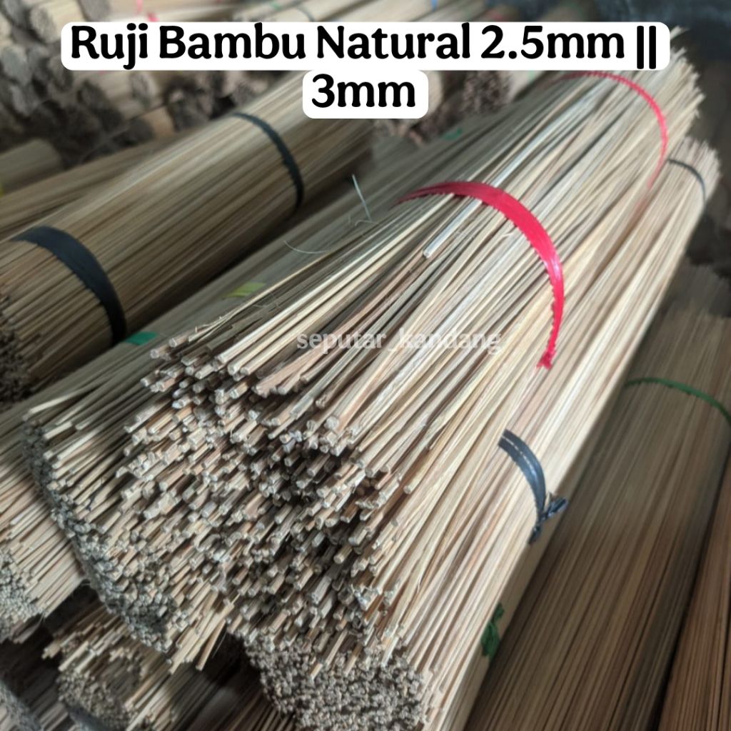 Ruji Sangkarr Bambu Ukuran 2.5mm - 3mm Panjang 50cm Isi 100biji  Ruji bambu Pilihan Terbaik