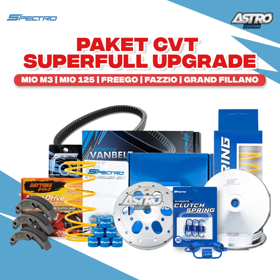 Super Full Upgrade CVT Mio M3 Soul GT 125 Fino XRide 125 Gear S/Z 125 Fazzio Grand Filano CVT Racing