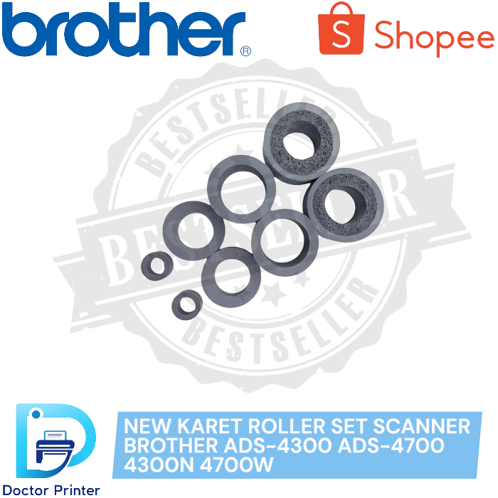 NEW KARET ROLLER SET PICK UP PICKUP SCANNER BROTHER ADS-4300 ADS-4700 4300N 4700W ADS4300 ADS4700 AD