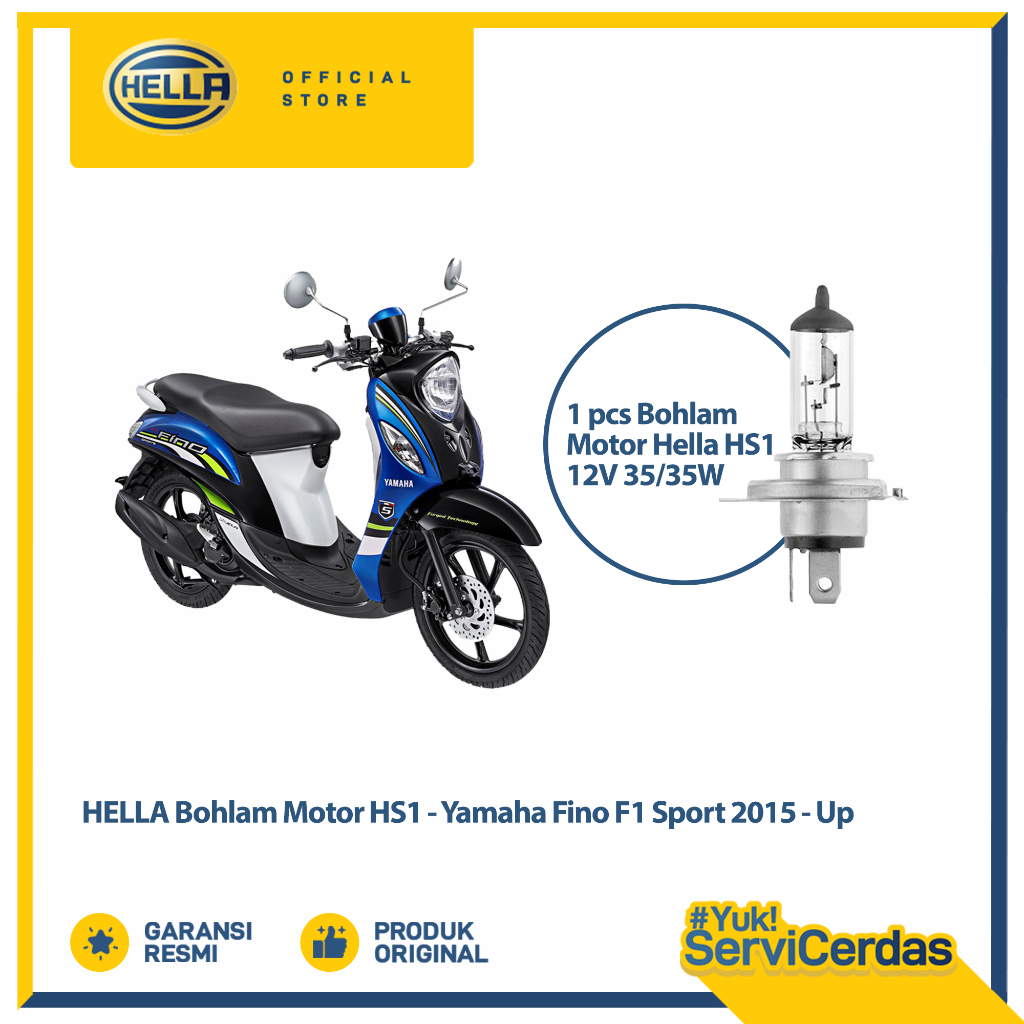Bohlam Motor Hella Fino F1 Sport 2015 Up HS1 12V 35/35W PX43T Standard - Lampu motor