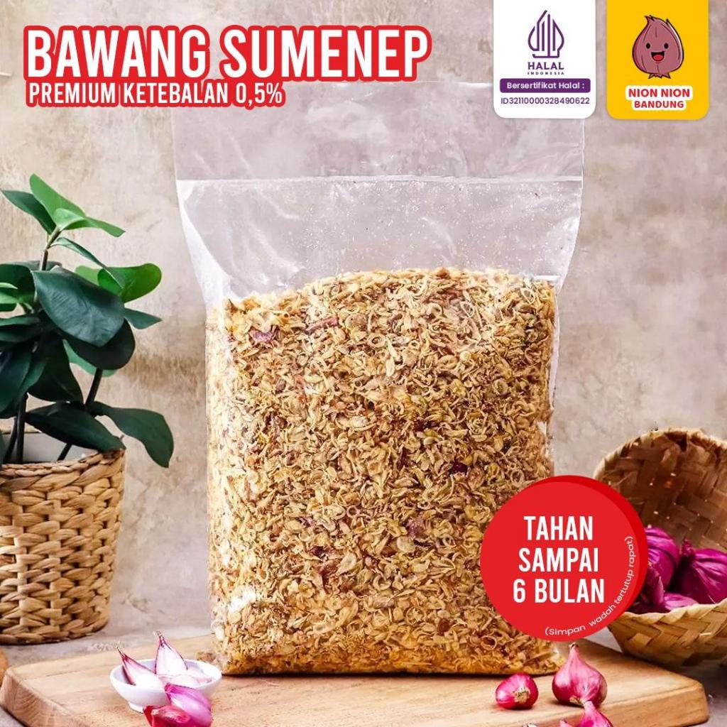 Bawang Merah Goreng Brambang Goreng Sumenep Asli 1 Kg Gurih Renyah Grosir