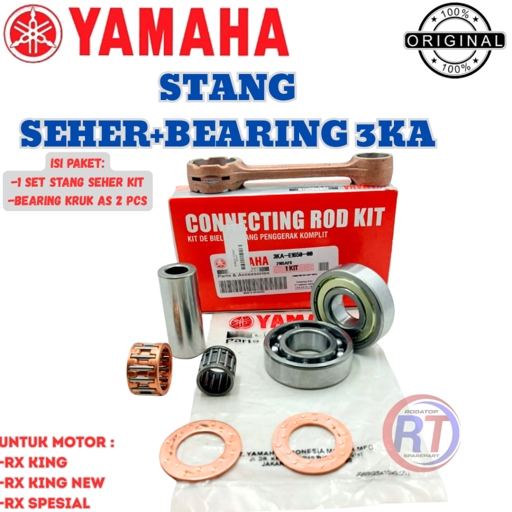 STANG SEHER 3KA+BEARING 6304&6205(2PCS) YAMAHA ORIGINAL UNTUK MOTOR RX KING RX KING NEW RX SPESIAL..